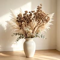 Decoratieve natuurlijke gedroogde eucalyptus takken met zombievruchten, droge peulen, boeket voor bloemstukken, DIY knutselmateriaal