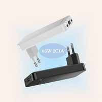 Produk Terlaris 2025 Pengisi Daya & Adaptor Perjalanan Ultra Tipis, Pengisi Daya Dinding Usb C 65W Lipat dengan Colokan EU, Pengisi Daya PD Gan