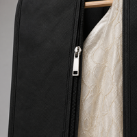 Sac de transport portable pour robe en matériau PP Wedcova |   Housse de vêtement suspendue |   Système de rangement de voyage complet |   Robe longue de mariée avec fermeture éclair pour femme