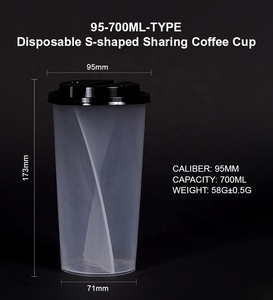 Sinh Thái Thân Thiện Rõ Ràng Đôi Tường Bong Bóng Trà Cup Đôi Thưởng Thức Cặp Song Sinh Chia Sẻ Ngăn Cho Những Người Yêu Thích Nước Trái Cây Uống - Product Image 6