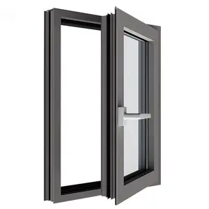 Profils en aluminium à rupture thermique de haute qualité standard fenêtres à double vitrage fenêtre à battant en aluminium