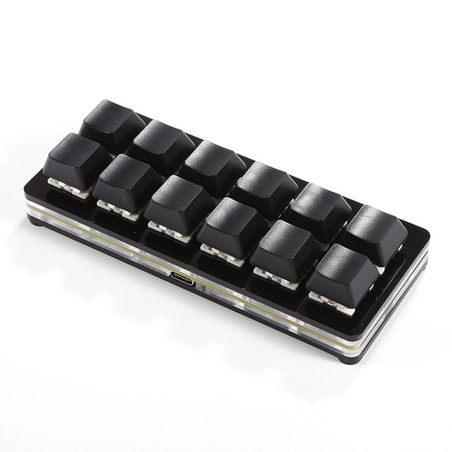 Mini Keyboard 12 Keys USB Macro Programming Mechanical Keyboard Customized DIY RGB Backlight Gaming Mini Custom Keypad