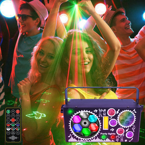 7 trong 1 <span class=keywords><strong>DMX</strong></span> âm thanh kích hoạt RGBW Strobe Disco gobo đèn bên kim loại trong nhà Rave giáng sinh trang trí nội thất cho các câu lạc bộ giáng sinh trong nhà - Product Image 5