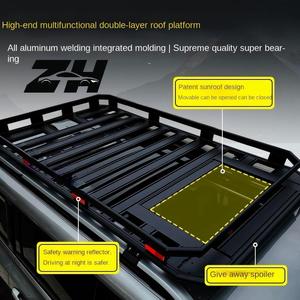 Porte-bagages de toit pour SUV tout-terrain ; Plateforme montée sur le toit éliminant les barres transversales ; Panier à bagages pour voitures OLIVER - Product Image 1