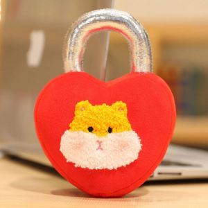 Sáng Tạo Vui Mềm Hamster Mô Hình Nhồi Bông Trái Tim Màu Đỏ Khóa Keychain Đồ Chơi & Sang Trọng Gối Valentine Quà Tặng - Product Image 3