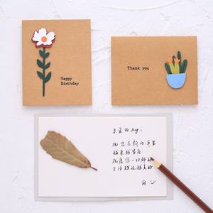 Biglietti di auguri in carta Kraft fatti a mano 3D carine fata e amore a tema grazie per lasciare le carte regalo - Product Image 2