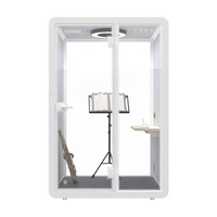 Espace de travail pour 2 personnes, dosettes de travail de bureau en verre, cabine de téléphone insonorisée, cabine de bureau premium ISO