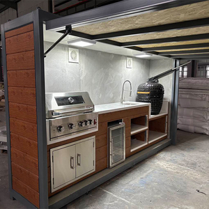 גריל גז חיצוני מותאם אישית 304 נירוסטה עם כיור וסככה - Product Image 3