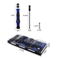 Jeu de tournevis Phillips multifonctionnel 58-en-1 à manivelle avec poignée en acier OEM, outils de réparation de qualité DIY pour téléphones portables, etc.