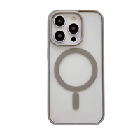 Coloré Transparent magnétique charge TPU acrylique étui de téléphone portable couverture arrière transparente pour iPhone 16 14 13 12 mini 11 pro max