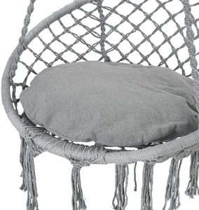 Fauteuil <span class=keywords><strong>suspendu</strong></span> en corde de coton, design moderne, mobilier d'extérieur, siège balançoire en métal, capacité 300 LBS, pour parc, école, salon - Product Image 2