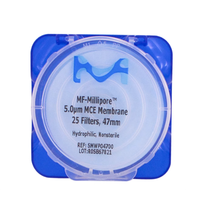 Filtro Millipore de Ésteres de Celulosa Mixtos Hidrófilos 5.0um 47mm Blanco Liso SMWP04700 FDR-302-050U 100 Piezas 1 Paquete