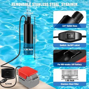 <span class=keywords><strong>Pompe</strong></span> à <span class=keywords><strong>eau</strong></span> sans fil compatible avec la batterie Milwaukee 18V M-18, <span class=keywords><strong>pompe</strong></span> de transfert d'<span class=keywords><strong>eau</strong></span> sans fil 120W 12V pour baril de pluie, jardin, piscine, étang - Product Image 4