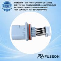 Harness Kabel Arus Tinggi Tegangan Tinggi 200A 600V Konduktor Tembaga IP67 untuk Baterai EV OBC OEM Kustom