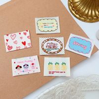 Koreaanse Ins-stijl schattig geweven label originele stoffen label hart fruit cartoon patroon handgemaakt naaien doe-het-zelf kledingaccessoires