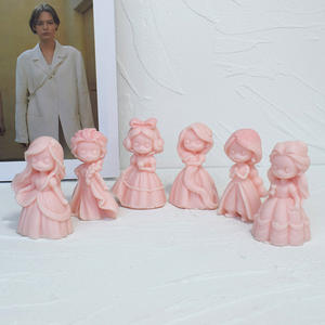 <span class=keywords><strong>Moule</strong></span> en Silicone créatif et mignon <span class=keywords><strong>princesse</strong></span> pour fille, bougies d'aromathérapie et ornements de colle, outils de gâteau abrasifs en gros - Product Image 1