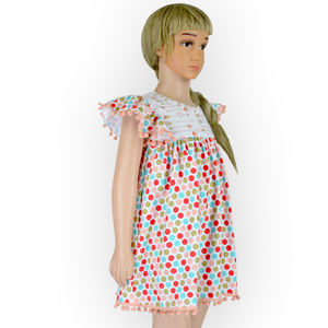 Robe d'été pour bébé fille avec manches à volants et personnalisation par impression numérique, jupe pour bébé fille de 12 mois - Product Image 5