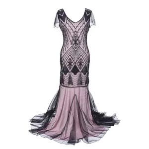 Spring And Summer Women's Clothing Pearl Embroidered Formal Dress Women's Banquet Temperament