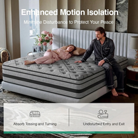 Matelas ergonomique sous vide, taille King, surface tricotée douce, sommeil confortable, faible coût de transport, installation et rangement quotidiens faciles