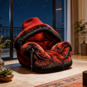 <span class=keywords><strong>Fauteuil</strong></span> Poire Rouge Luxe Grand Modèle à Capuche, Canapé Confortable, <span class=keywords><strong>Fauteuil</strong></span> Relax, Mobilier de Salon - Product Image 2
