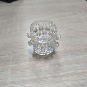 Yarı kaplı Penis büyütücü halka Penis genişletici çiftler için tam boncuk ile seks oyuncakları, Ultra yumuşak sıkı kullanımlık horoz kol - Product Image 6