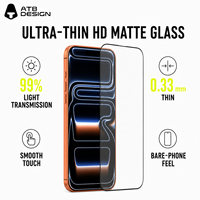Protection d'écran mate anti-lumière bleue en verre trempé pour iPhone 18 17 16 15 Pro Max anti-reflet