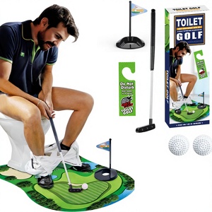 Vente chaude transfrontalière : Ensemble de <span class=keywords><strong>mini</strong></span>-<span class=keywords><strong>golf</strong></span> de toilettes en plastique, emballage en boîte couleur, <span class=keywords><strong>pour</strong></span> loisirs, divertissement et sport, vente en gros - Product Image 1