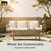 Hochwertige Korrosionsbeständige Outdoor-Terrassenmöbel Aluminiumrahmen Modernes Sofa-Set für den Strandbereich