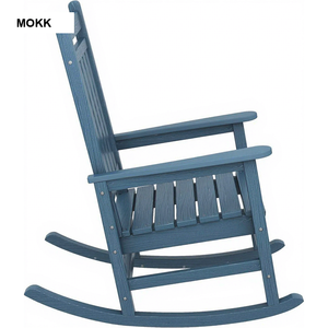 Fauteuil à bascule Adirondack MOKK série R 664 à dossier haut <span class=keywords><strong>en</strong></span> HDPE, résistant aux intempéries, robuste, pour patio, terrasse, jardin, véranda - Product Image 3