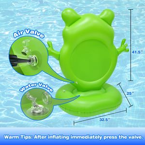 เกมปาเป้าสระน้ำเป่าลมรูปกบพร้อมสปริงเกอร์ - Product Image 4