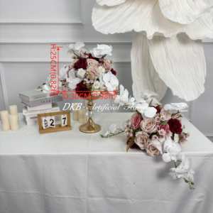 Centro de mesa hecho a mano para boda, Bola de flores para centros de mesa, arreglo de bolas florales, Decoración de mesa - Product Image 2