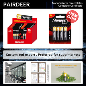 PAIRDEER Low-Carbon Production Process Alkaline Leak Resistant Leak Resistant Reliable 4.35Wh LR6 1.5V AA Alkaline Battery - Product Image 2