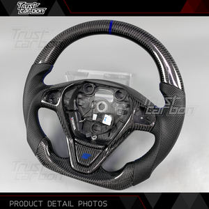 <span class=keywords><strong>Volante</strong></span> de fibra de carbono personalizado para <span class=keywords><strong>Ford</strong></span> <span class=keywords><strong>Fiesta</strong></span> 2009-2017 Focus RS MK7 Figo Ka Ecosport B-MAX ST Tourneo Transit compatible con LED - Product Image 3