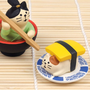Cat Sushi Restaurant Resin Ornaments Handmade Decorative Items For Desktop And Car Home Decoration Animal Shape Craft - Product Image 4