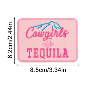 Patch brodé thermocollant rose 'Cowgirl' avec le message 'Faith Stay Strong' pour la décoration de chapeaux, vêtements et sacs - Product Image 6