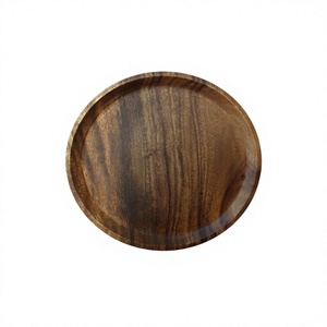 Plato de Madera de la Mejor Calidad, Diseño Clásico, Forma Redonda, Plato Base al Precio Más Bajo - Product Image 1