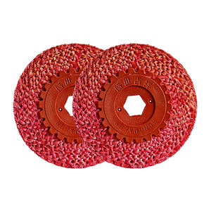 Ruota di lucidatura in juta/Sisal con anima in gomma di media durezza da 4 pollici per smerigliatrice angolare OEM sbavatura e lucidatura in acciaio inossidabile - Product Image 1