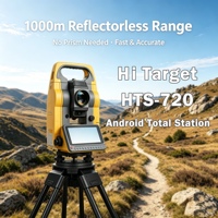 Station totale Android Hi Target HTS-720 4G Bluetooth IP65 robuste pour l'arpentage