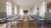 Ensemble table et chaise d'écolier réglables en hauteur, design moderne en métal, confortables et de haute qualité, pour une utilisation en classe