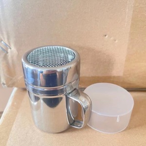 Distributeur de café en acier inoxydable fantaisie avec couvercle en plastique translucide, couvercle à mailles fines, shaker à sucre et cacao pour récipient de stockage alimentaire - Product Image 4