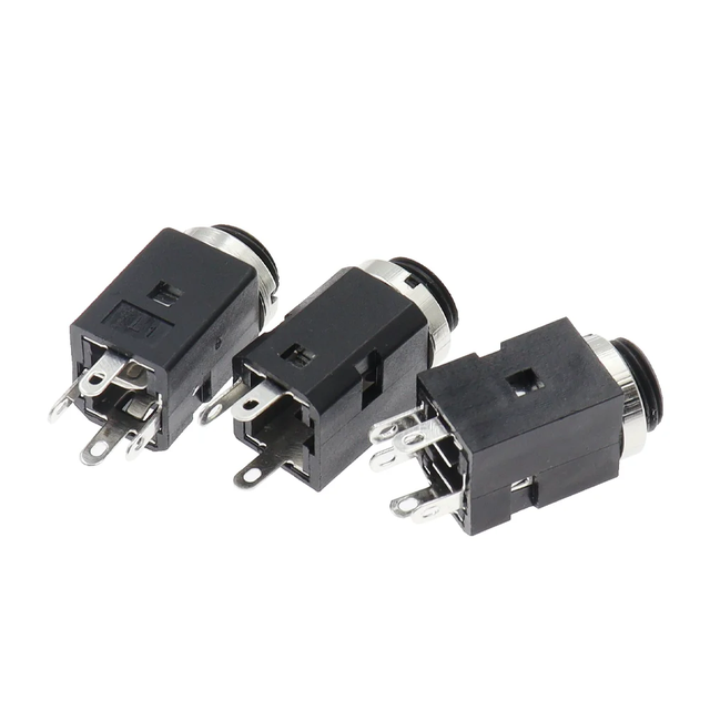 3.5mm 3/4/5 Pin Vertical Socket Female Socket Jack with Screw 3.5 Audio Head Phone Connector PJ-341 Earphone Hole