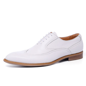 2026 New Luxury White Leather Men's Business Formal Business Casual English Pointed <b>Toe</b> Oxford Shoes Men's Shoes - Product Image 3