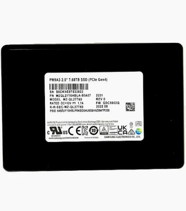 Nouveau SSD d'entreprise PM9A3 7,68 To U.2 PCIe Gen4 X4 NVMe 2,5 pouces avec boîtier métallique pour centre de données MZQL27T6HBLA-00B7C - Product Image 1