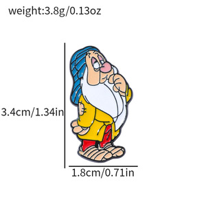 Großhandel anpassen Cartoon Film Charakter Zwerge Legierung Brosche Mode Neuankömmling Emaille Anstecknadel - Product Image 6