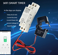 Interrupteur intelligent ZigBee avec minuterie, certifié CE, 100-240V AC, rail DIN, moniteur de puissance, compteur de consommation électrique (kWh), voltmètre, ampèremètre