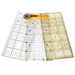 Reglas de escala cuadrada acrílica profesional, plantilla de regla de acolchado, regla de corte de diseño de costura - Product Image 4