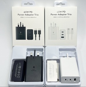 65W <b>USB</b> C PD Wall Power <b>Adapter</b> 3 Port UK US EU Plug Durable Shell Daily Use <b>Multi</b> Device Charging for Samsung Galaxy S22-S26 - Product Image 2