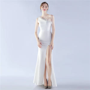 ชุดเดรสราตรีสำหรับงานแต่งงานผ้าซาติน2024งานหัตถกรรม #ขนอูฐจัดงานเลี้ยงอาหารค่ำสินค้าใหม่31366 - Product Image 4