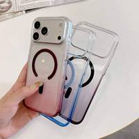 Coques de téléphone portable originales antichoc ultra-fines avec anneau magnétique et dégradé mat, personnalisées en usine pour iPhone 17 18 Pro Max