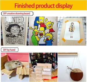 Legno non finito, 15 confezioni fogli di tiglio tavola di legno per la casa di aerei barca di arti e mestieri, in legno fai da te ornamenti - Product Image 3